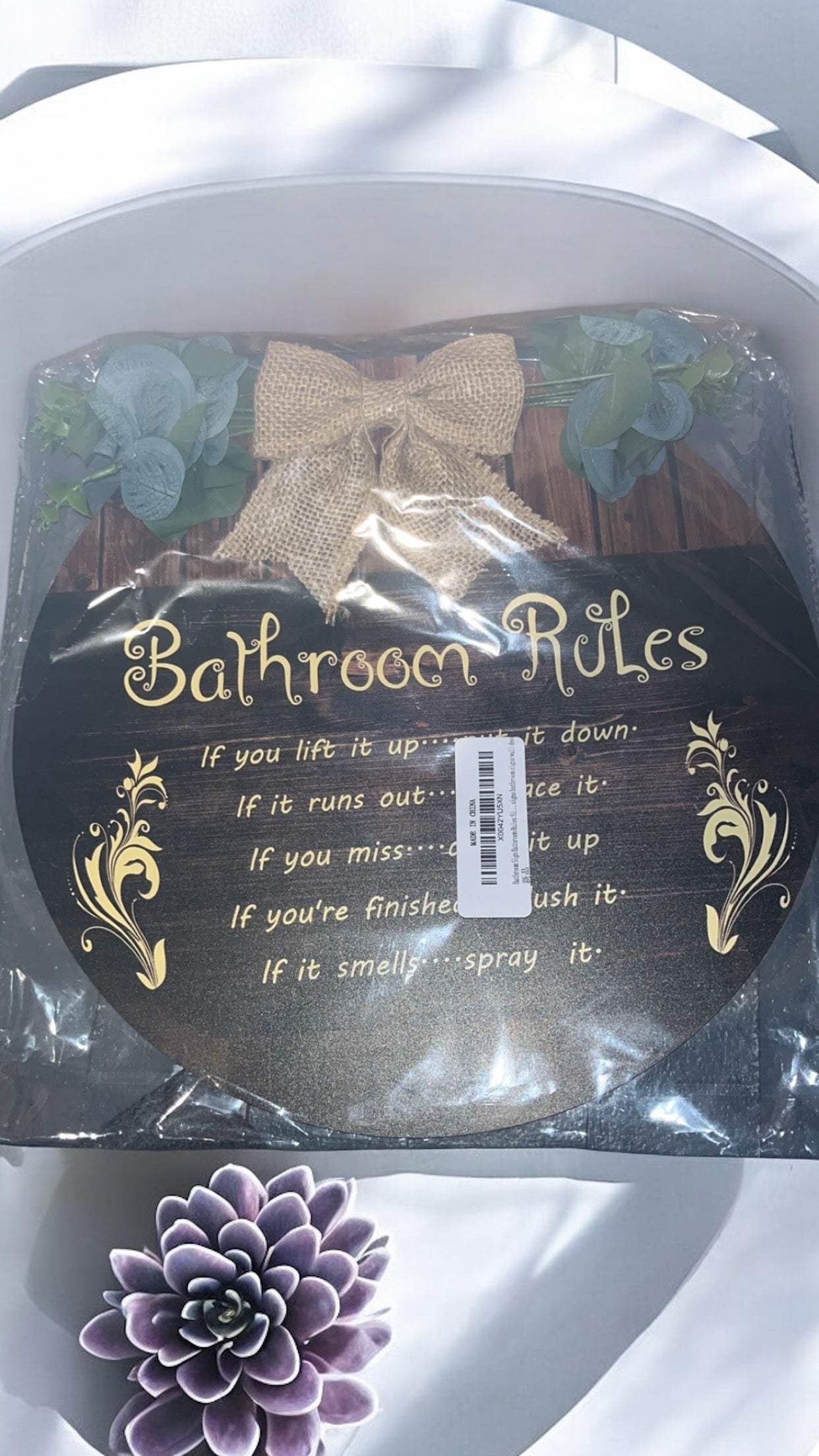 Bathroom Rules- Sign