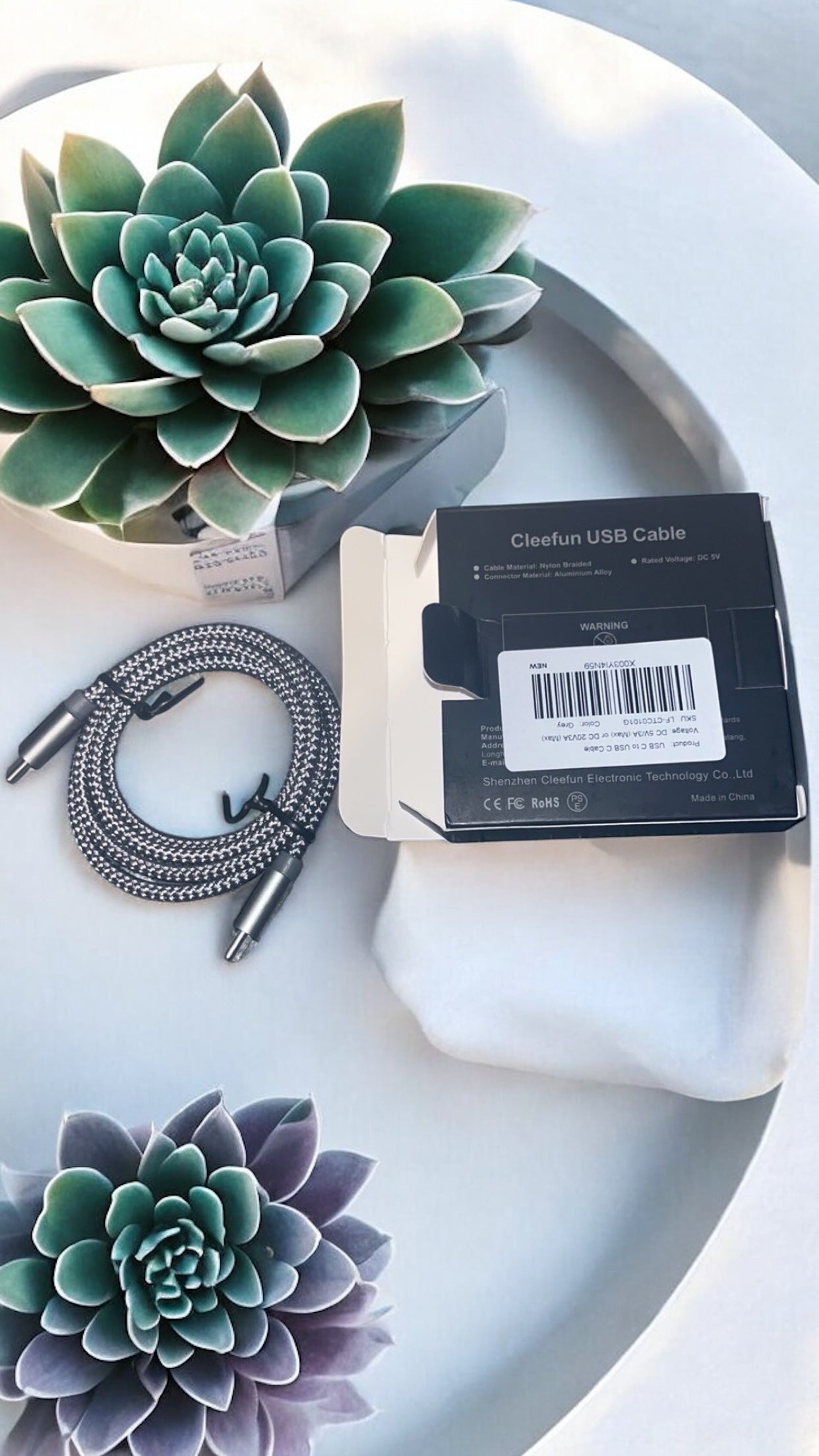 CleeFun USB C to USB C Cable