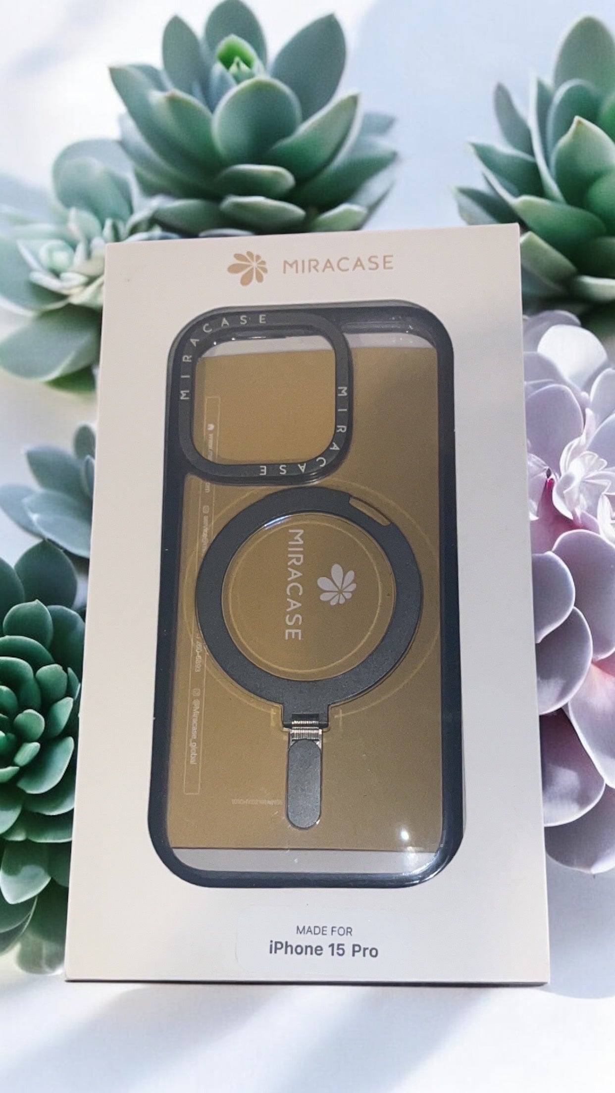 MIRACASE- Iphone 15 Pro Clear Blue Phone Case